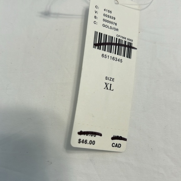 New Anthropologie Elegant shine gold Women's Belt size XL - Picture 4 of 7